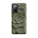 Geometric Succulent Phone Case Samsung Galaxy S20 Fe / Matte Sleek Phone Case Detailed Muted Green Succulent Design Baja California’s