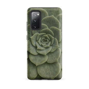 Geometric Succulent Phone Case Samsung Galaxy S20 Fe / Matte Sleek Phone Case Detailed Muted Green Succulent Design Baja California’s