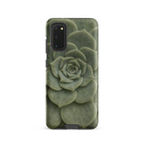 Geometric Succulent Phone Case Samsung Galaxy S20 / Matte Sleek Phone Case Detailed Muted Green Succulent Design Baja California’s Stone,