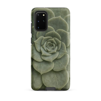 Geometric Succulent Phone Case Samsung Galaxy S20 Plus / Matte Sleek Phone Case Detailed Muted Green Succulent Design Baja California’s