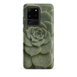 Geometric Succulent Phone Case Samsung Galaxy S20 Ultra / Matte Sleek Phone Case Detailed Muted Green Succulent Design Baja California’s
