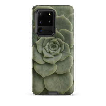 Geometric Succulent Phone Case Samsung Galaxy S20 Ultra / Matte Sleek Phone Case Detailed Muted Green Succulent Design Baja California’s