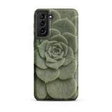 Geometric Succulent Phone Case Samsung Galaxy S21 Plus / Matte Sleek Phone Case Detailed Muted Green Succulent Design Baja California’s