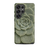 Geometric Succulent Phone Case Samsung Galaxy S25 Ultra / Matte Sleek Phone Case Detailed Pale Green Succulent Design Baja California’s