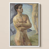 Georg Pauli - Bathing Men Art Print / Canvas, Nude Man, Prints