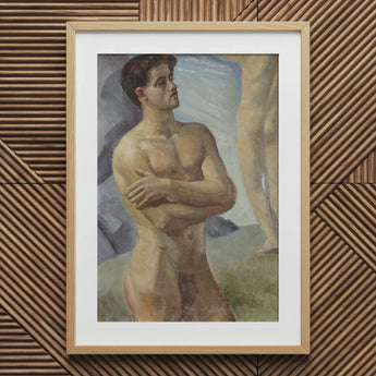 Georg Pauli - Bathing Men Art Print / Canvas, Nude Man, Prints