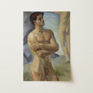 Georg Pauli - Bathing Men Art Print / Canvas, Nude Man, Prints