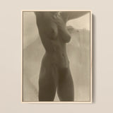 Georgia O’keeffe Torso - Alfred Stieglitz Art Print / Canvas Sepia-toned Framed Artwork Nude Female Figure Profile Rendered Alfred