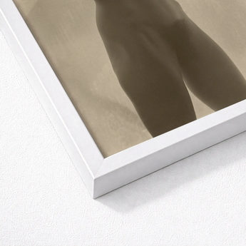 White Framed Art Print Sepia-toned Human Legs Alfred Stieglitz, Georgia O’keeffe, Pressed, Small Breasts Caught, Oblique Window Light