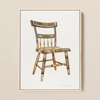 German Chair - Edward L. Loper 1930s Folk Art Print / Canvas, 12x16’’ / 31x41cm / Natural Frame, Posters Prints & Visual Artwork, Toby Leon