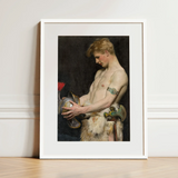 Germanic Warrior with Helmet - Osmar Schindler Art Print / Canvas, Osmar Schindler Gay, Masterpiece Germanic Warrior, Schindler Gay Art