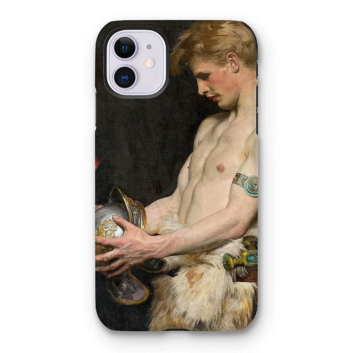 Germanic Warrior with Helmet - Osmar Schindler Iphone Case - 11 / Matte