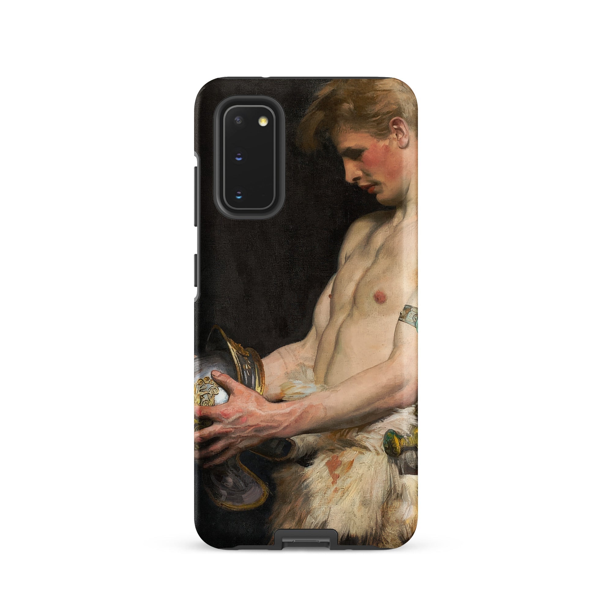 Germanic Warrior with Helmet Osmar Schindler Samsung Case, Galaxy S20 / Matte, Protective Phone Case Classical Art Painting