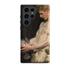 Germanic Warrior with Helmet Osmar Schindler Samsung Case, Galaxy S23 Ultra / Matte, Phone Case Classical Painting Man Helmet