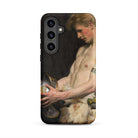 Germanic Warrior with Helmet Osmar Schindler Samsung Case, Galaxy S24 Plus / Matte, Smartphone Classical Painting Satyr Helmet Case