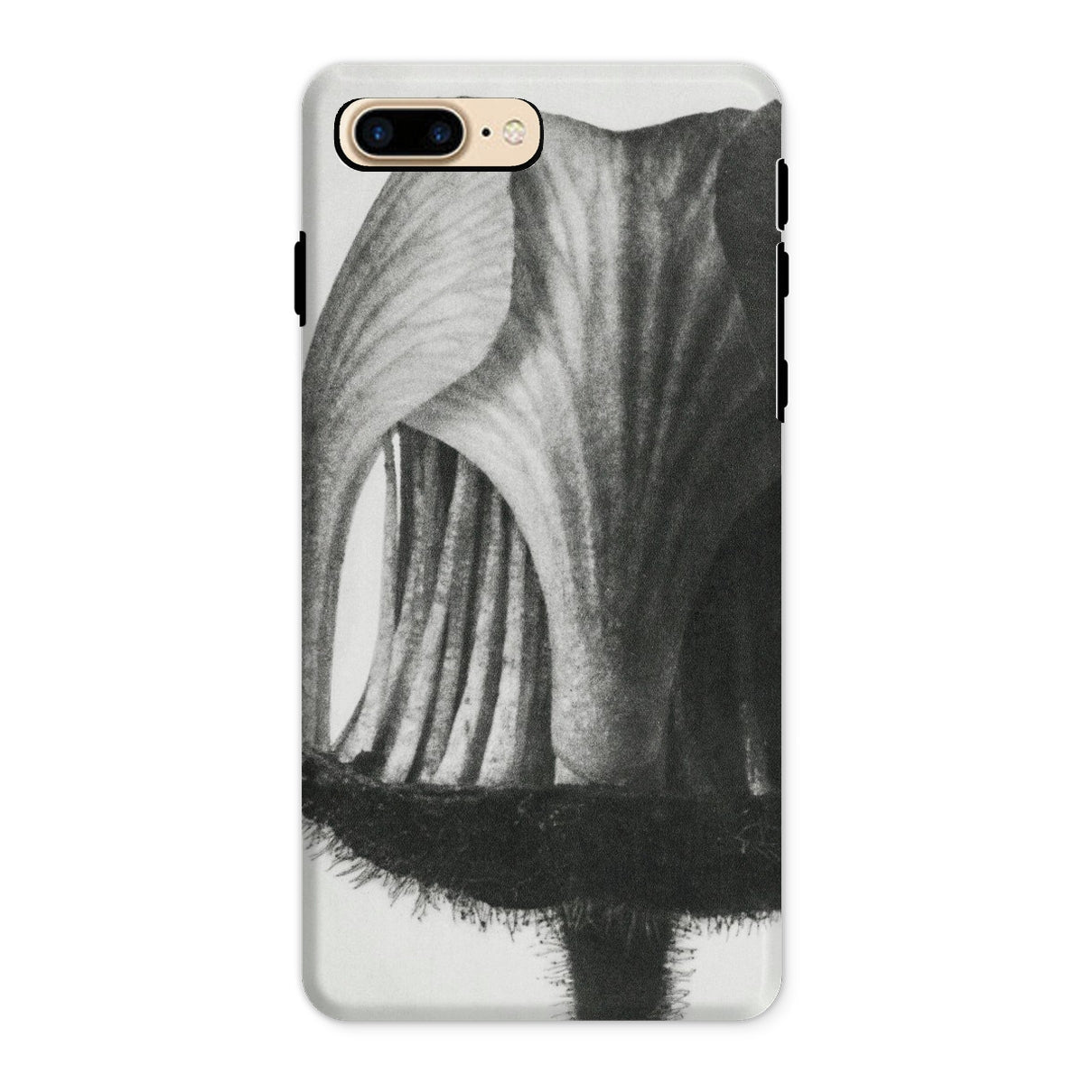 Geum Rivale (nodding Avens) Karl Blossfeldt Iphone Case, 8 Plus / Matte, Black White Floral Phone Case