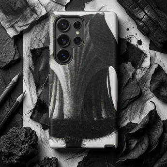 Geum Rivale (nodding Avens) - Karl Blossfeldt Phone Case Black White Abstract Artwork Phone Case Dramatic Textured Karl Blossfeldt, Geum