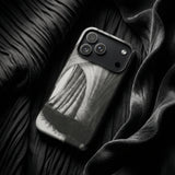 Geum Rivale (nodding Avens) - Karl Blossfeldt Phone Case Black White Phone Case Monochrome Forest Scene Tall Karl Blossfeldt, Geum Rivale,