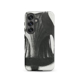 Geum Rivale (nodding Avens) - Karl Blossfeldt Phone Case Samsung Galaxy S25 / Matte Black White Abstract Phone Case Textured Brushstroke