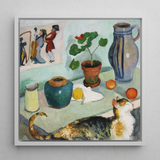 Ghost in the House Stalls - August Macke Art Print / Canvas, 12x12’’ / 31x31cm / White Frame, Posters Prints & Visual Artwork, Toby Leon