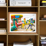 Giddy Up Giclée Print, 8×10’’ / 20x25cm / Unframed Art, Framed Colorful Photograph Whimsical Animal-shaped Playground Equipment