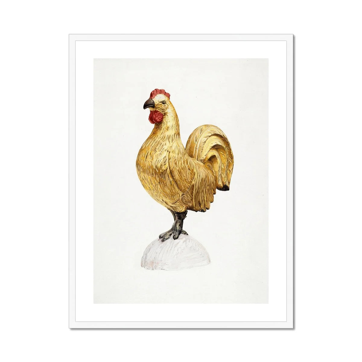 Gilded Rooster - Karl J. Hentz 1930s Decorative Art Print