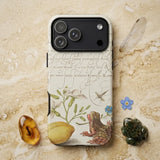 Gillyflower Germander Almond and Frog, Model Book of Calligraphy Phone Case Northern Renaissance, Natural History Mobile Cases