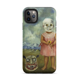 Girl with Death Mask - Frida Kahlo Iphone Case, 11 Pro Max / Matte, Black Iphone 12 Pro Max Macabre Painting Child