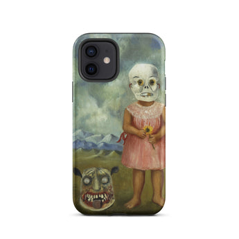 Girl with Death Mask - Frida Kahlo Iphone Case, 12 / Matte, Iphone 11 Case Creepy Doll-like Figure Skull Mask