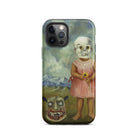 Girl with Death Mask - Frida Kahlo Iphone Case, 12 Pro / Matte, Iphone Pro Max Spooky Art Print Case