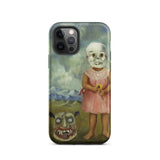 Girl with Death Mask - Frida Kahlo Iphone Case, 12 Pro / Matte, Iphone Pro Max Spooky Art Print Case