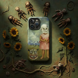 Girl with Death Mask - Frida Kahlo Iphone Case, Iphone 12 Pro Max Case Skull Design Black