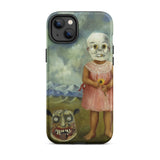 Girl with Death Mask - Frida Kahlo Iphone Case, 14 Plus / Matte, Black Iphone Pro Max Case Painting Child