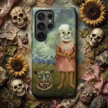 Girl with Death Mask - Frida Kahlo Phone Case, Mobile Cases, Toby Leon