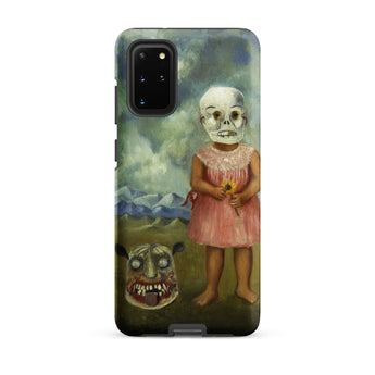 Girl with Death Mask - Frida Kahlo Samsung Case, Galaxy S20 Plus / Matte, Phone Case Creepy Painting Child Skull Mask