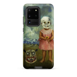 Girl with Death Mask - Frida Kahlo Samsung Case, Galaxy S20 Ultra / Matte, Phone Case Surreal Painting Child Skull Mask