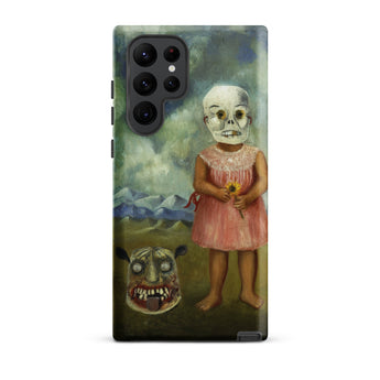 Girl with Death Mask - Frida Kahlo Samsung Case, Galaxy S22 Ultra / Matte, Samsung Galaxy S24 Ultra Phone Case Surreal Painting