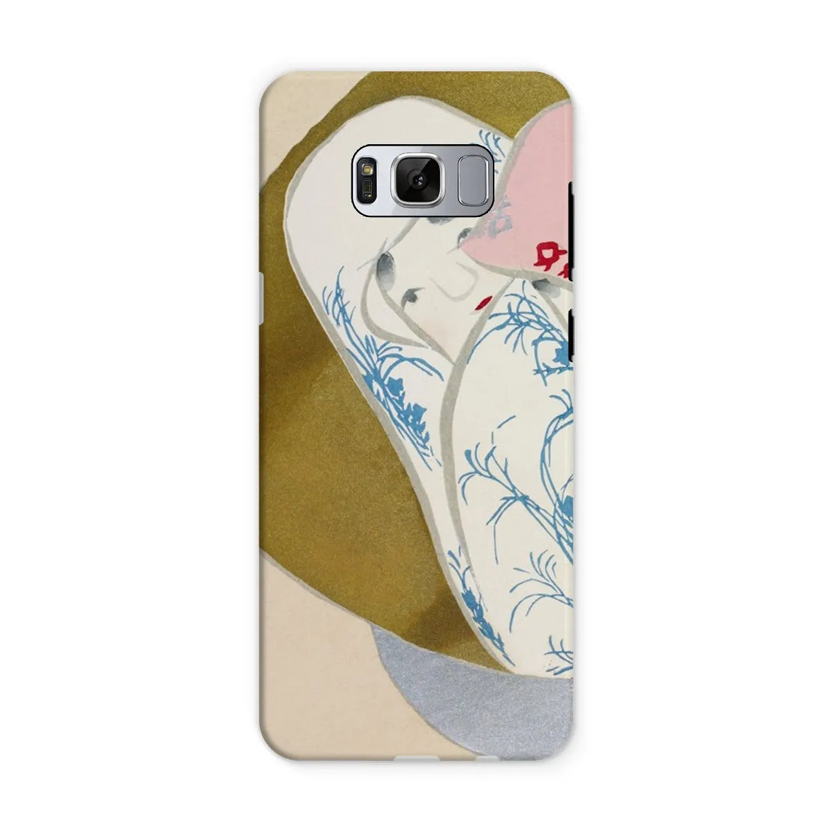 Girl In Fan - Japanese Rinpa Art Phone Case - Kamisaka Sekka - Samsung Galaxy S8 / Matte - Mobile Phone Cases
