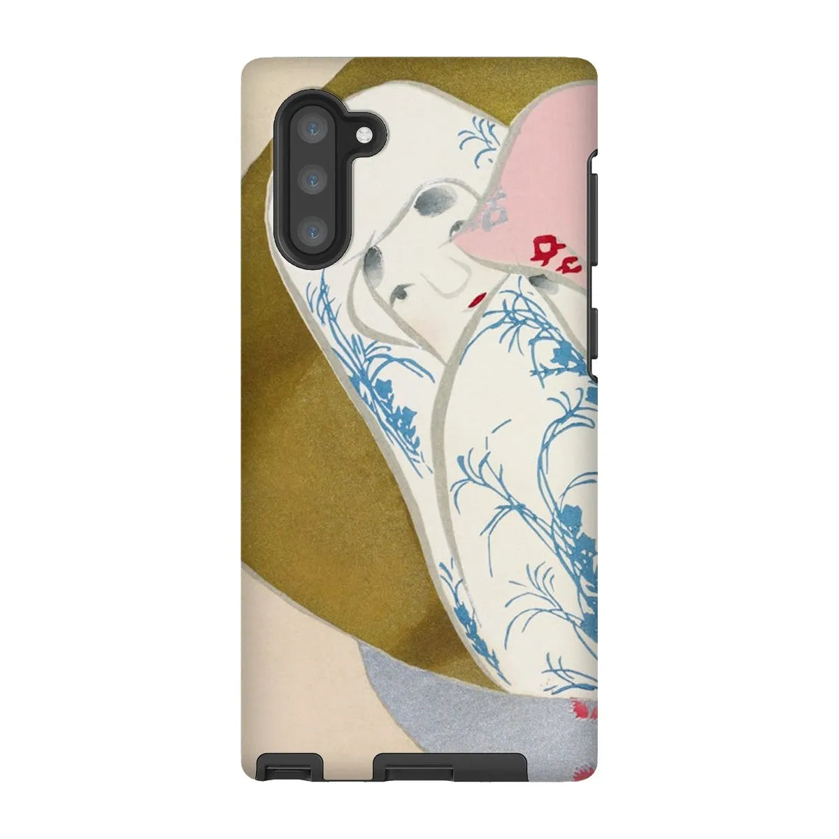 Girl In Fan - Japanese Rinpa Art Phone Case - Kamisaka Sekka - Samsung Galaxy Note 10 / Matte - Mobile Phone Cases