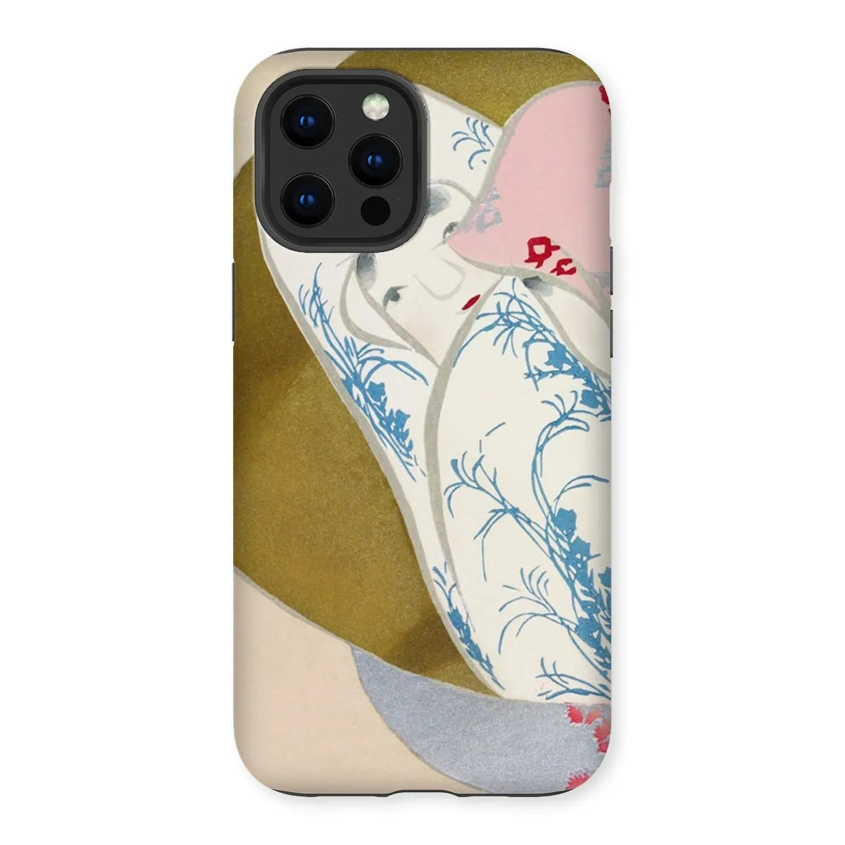 Girl In Fan - Japanese Rinpa Art Phone Case - Kamisaka Sekka - Iphone 12 Pro Max / Matte - Mobile Phone Cases