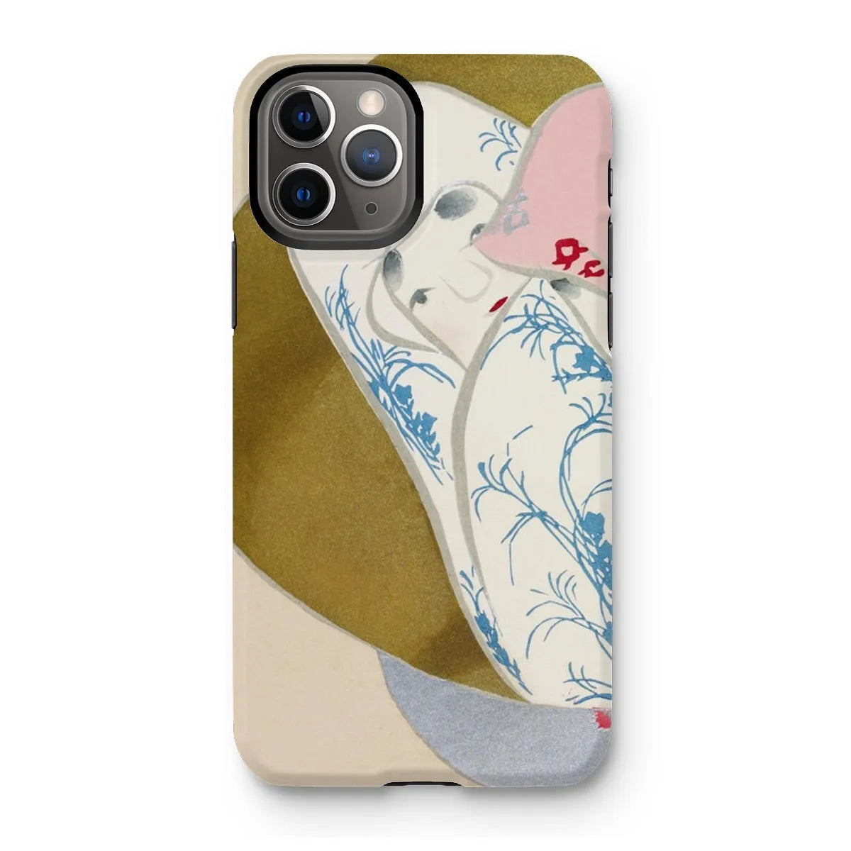 Girl In Fan - Japanese Rinpa Art Phone Case - Kamisaka Sekka - Iphone 11 Pro / Matte - Mobile Phone Cases - Aesthetic