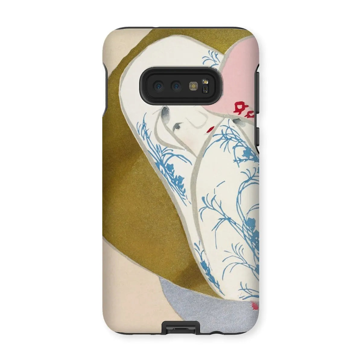 Girl In Fan - Japanese Rinpa Art Phone Case - Kamisaka Sekka - Samsung Galaxy S10e / Matte - Mobile Phone Cases