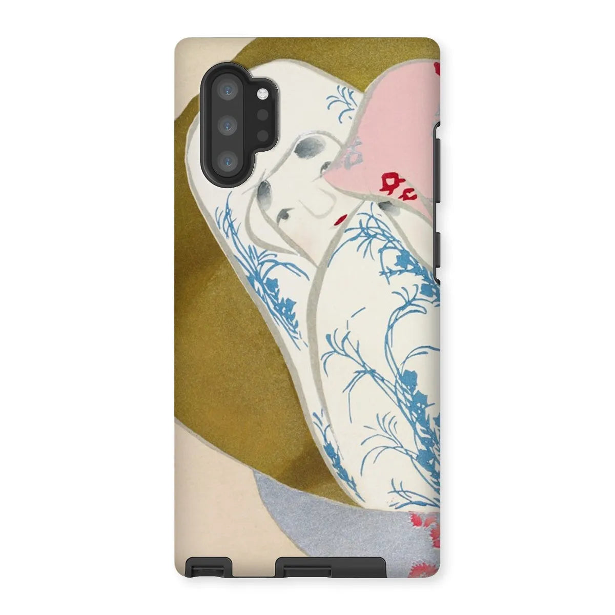 Girl In Fan - Japanese Rinpa Art Phone Case - Kamisaka Sekka - Samsung Galaxy Note 10p / Matte - Mobile Phone Cases