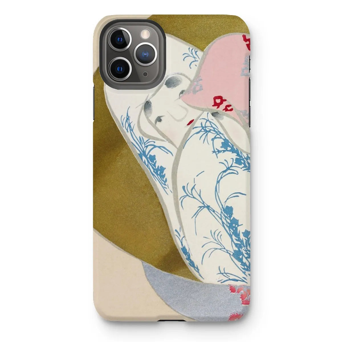 Girl In Fan - Japanese Rinpa Art Phone Case - Kamisaka Sekka - Iphone 11 Pro Max / Matte - Mobile Phone Cases