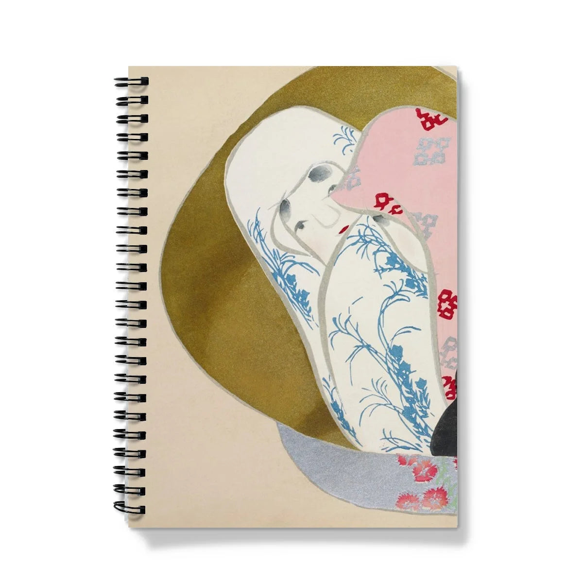 Girl in Fan - Kamisaka Sekka Japanese Art Notebook A5 / Graph Notebooks & Notepads