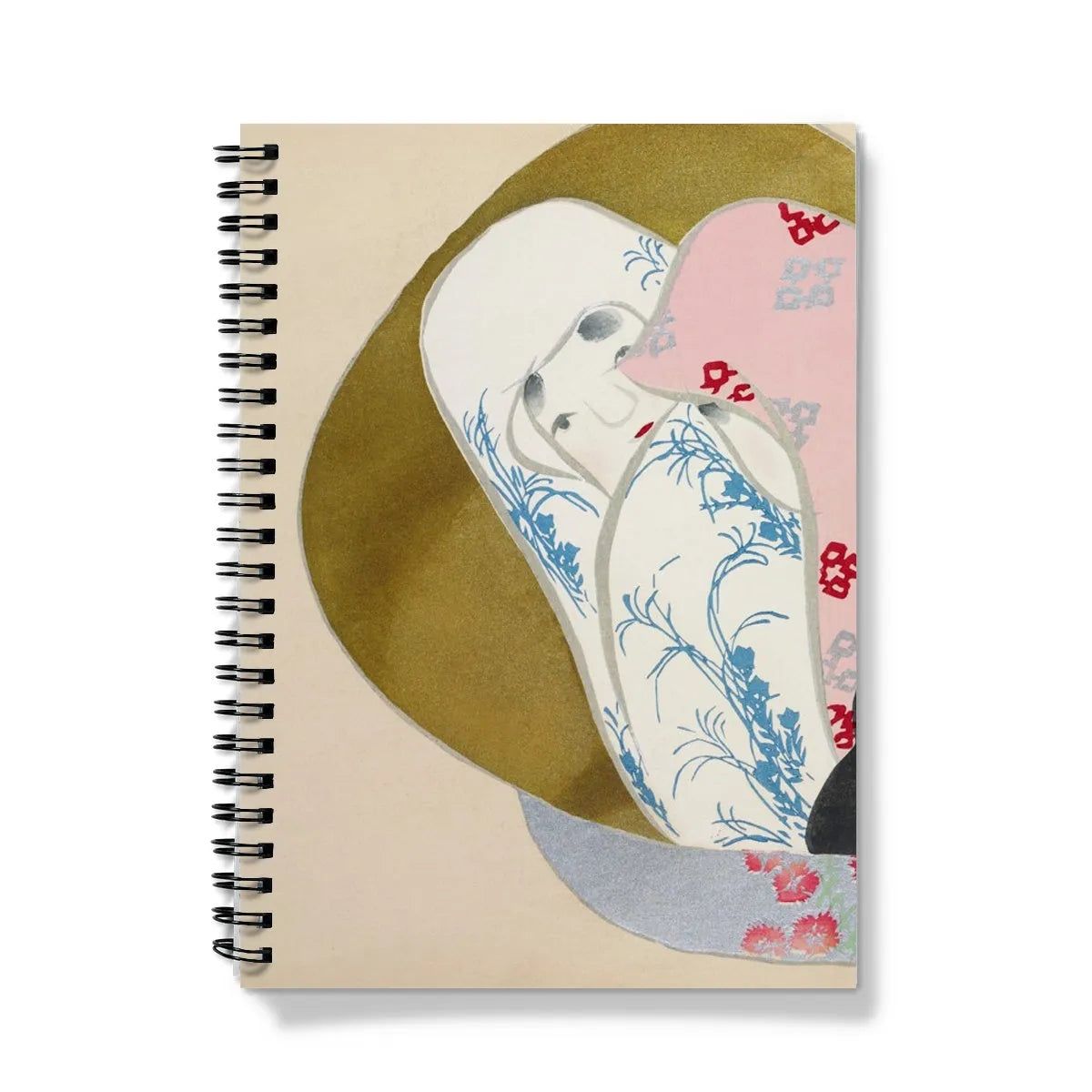 Girl In Fan By Kamisaka Sekka Notebook - A5 / Graph - Notebooks & Notepads - Aesthetic Art