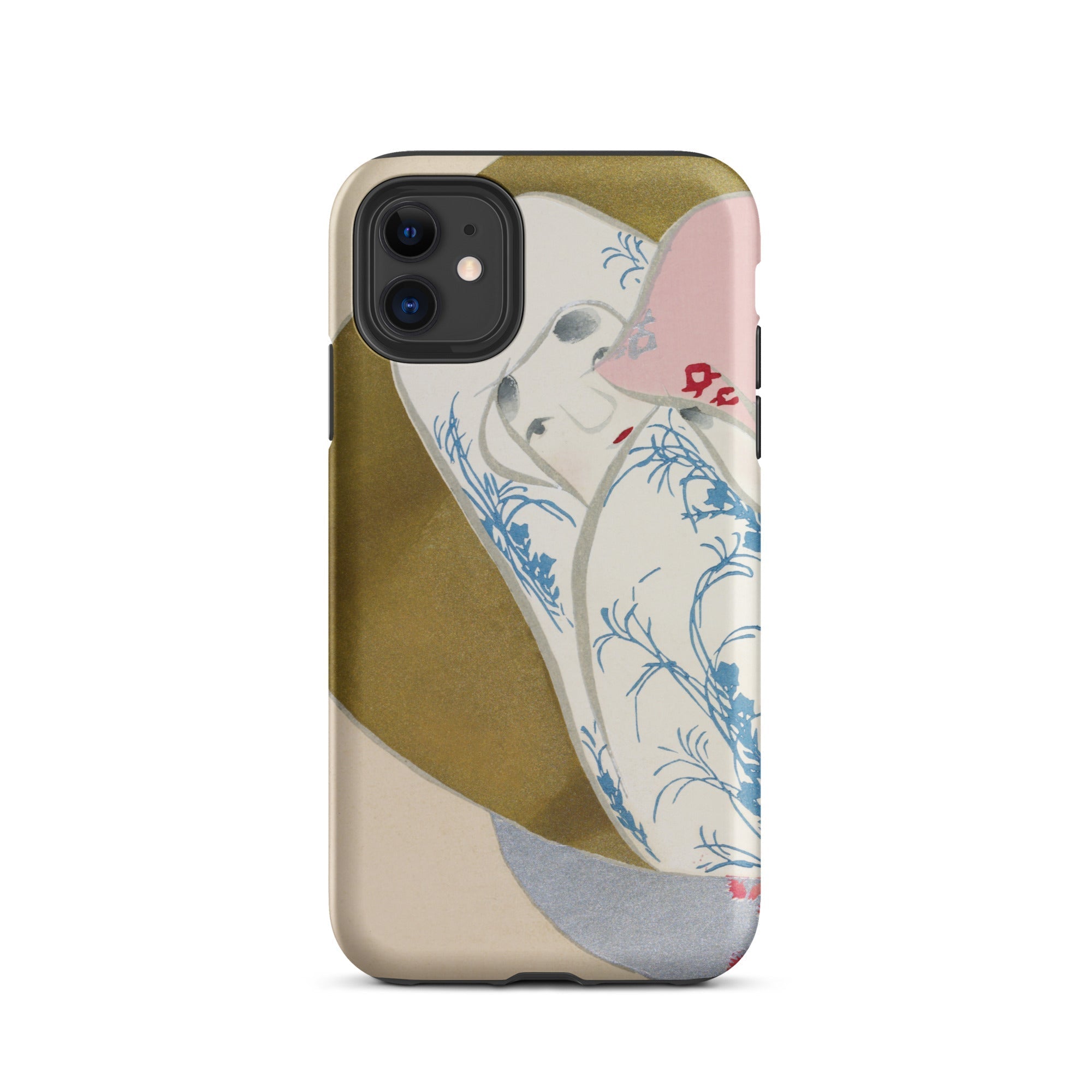 Girl in Fan Kamisaka Sekka Rinpa Art Iphone Case, 11 / Matte, Artistic Phone Case