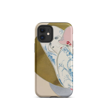 Girl in Fan - Kamisaka Sekka Rinpa Art Iphone Case, 12 Mini / Matte, Printed Iphone Case