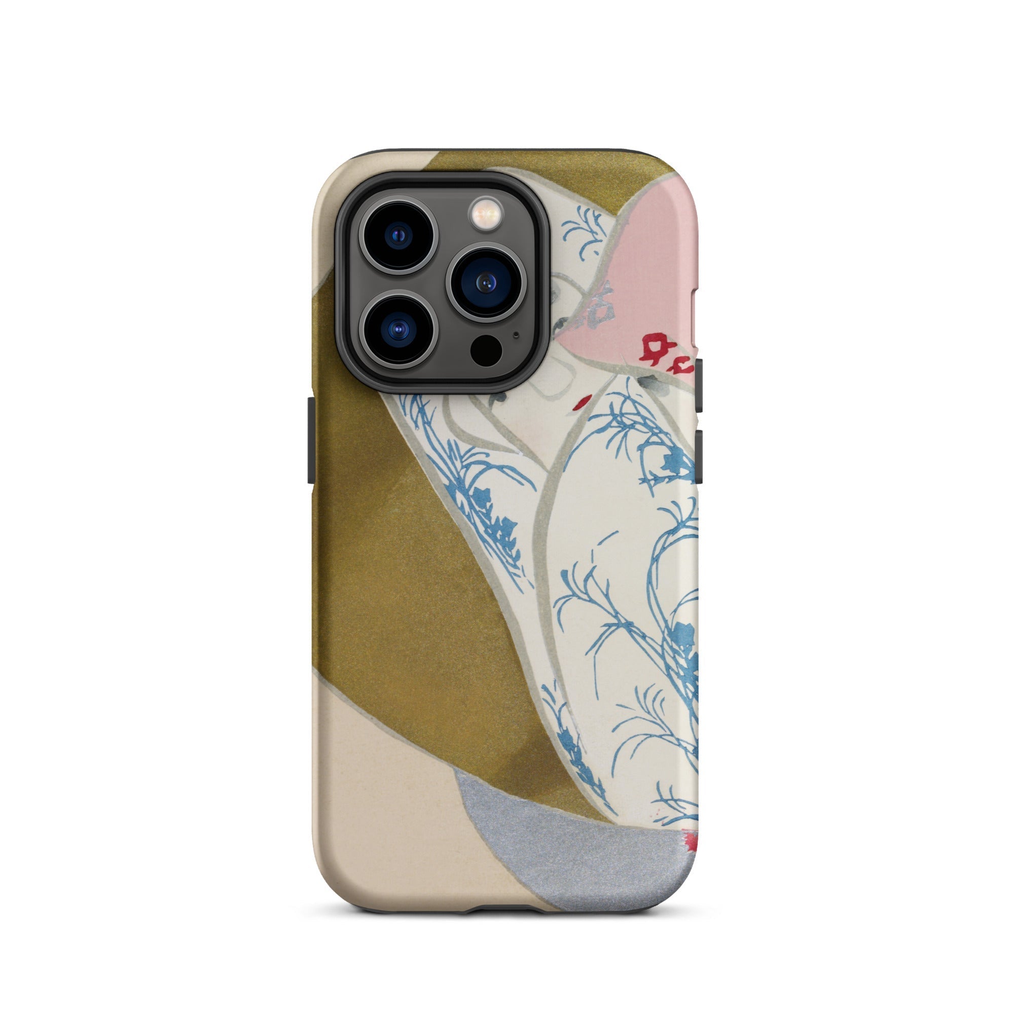 Girl in Fan Kamisaka Sekka Rinpa Art Iphone Case, 14 Pro / Matte, Artistic Phone Case