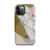 Girl in Fan - Kamisaka Sekka Rinpa Art Phone Case Iphone 12 Pro Max / Matte Artistic Iphone Case Kamisaka Sekka, Japanese Rinpa Art,